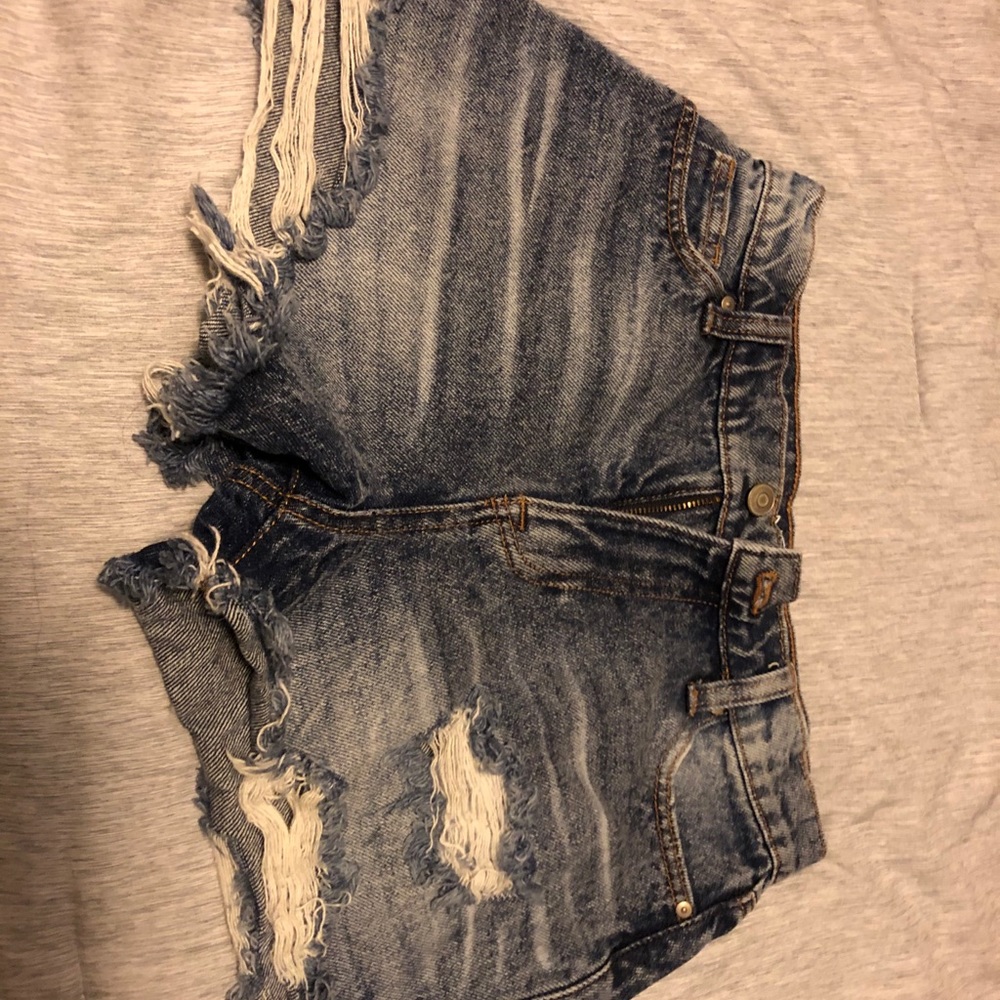 High Rise Denim Shorts